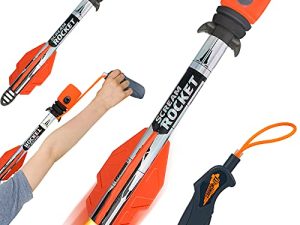 VATOS Slingshot Rocket Launcher Toys for Kids - Sky Rockets Air Foam Scream Rocket with 2 Pack & 1 Launcher | Shoots Up to 250 FT Outdoor Indoor Activity for Boys Girls Aged 4 5 6 7 8 9+