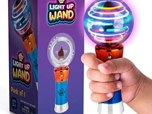 Spinning Light Up Wand for Kids in Gift Box
