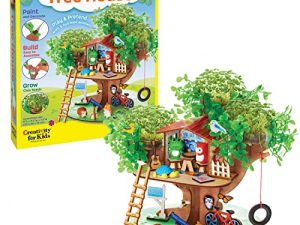 Creativity for Kids Build and Grow Tree House Craft Kit - Treehouse Playset Toy for Boys and Girls