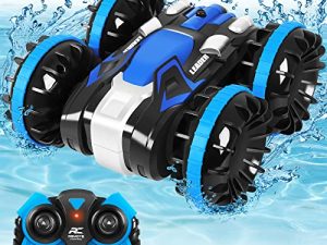 PECMPO Water and Land RC Car for Kids-2.4GHz Remote Control Boat Waterproof RC Monster Truck Stunt Car 4WD RC Vehicle-Toys Gift for 6-12 Year Old Boys Girls Teen