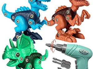 Coogam Take Apart Dinosaur Construction Toys 3 Pack