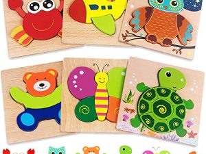 Wooden Puzzles for Toddlers 1-3 Toys Gifts for 1 2 3 Year Old Boys Girls