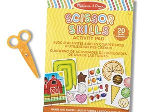 Melissa & Doug Scissor Skills Activity Book With Pair of Child-Safe Scissors (20 Pages)