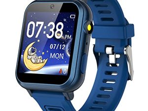 Kids Game Smart Watch for Kids with 24 Puzzle Games HD Touch Screen Camera Music Player Pedometer Alarm Clock Calculator Flashlight 12/24 hr Kids Watches Gift for 4-12 Year Old Boys Toys for Kids