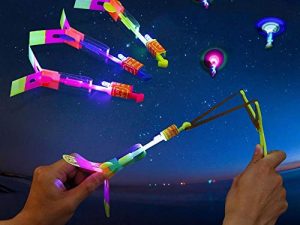 10 PCS Amazing Led Light Arrow Flying Toy Party Fun Gift Elastic