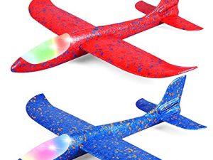 Toyly 2 Pack LED Airplane Toys