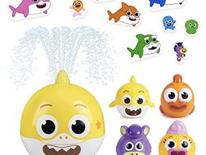 Baby Shark's Big Show! Bath Toy Bundle - 15 Pieces - Kids Bath Toys