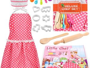 KKONES Kids Cooking Baking Set 17Pcs