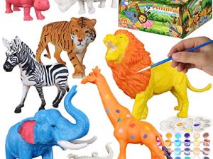 Yileqi Safari Animal Painting Kit for Kids Crafts and Arts Set