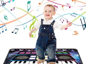 SUNLIN 2 in 1 Music Toys for Toddler Boys Girls - Piano & Drum Mat | 24 Keys