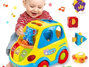 DUMMA Baby Toys 12-18 Months Musical Bus Toys for 1 2 3 4+Year Old Boys Girls Gifts