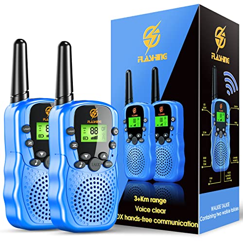 Walkie Talkies for Kids 2 Pack: Long Range Kids Blue Walkie Talkies for Boys 4-12 Christmas Birthday Gifts Toys for 3 4 5 6 7 8 9 Year Old Boys Kids Camping Outdoor Toys Stocking Stuffers for Kids Walkie Talkies for Kids 2 Pack: Long Range Kids Blue Walkie Talkies for Boys 4-12 Christmas Birthday Gifts Toys for 3 4 5 6 7 8 9 Year Old Boys Kids Camping Outdoor Toys Stocking Stuffers for Kids