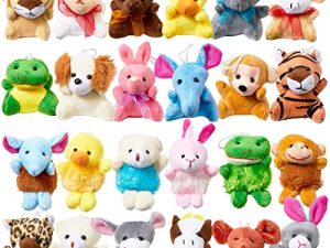 Joyin Toy 24 Pack Mini Animal Plush Toy Assortment (24 Units 3" Each),Stuffed Animal Bulk for Kids,Filler for Boys Girls Child Kid