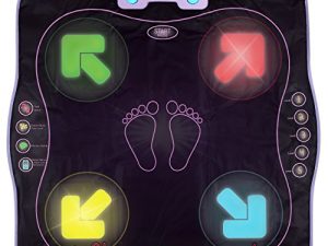 Kidzlane Dance Mat | Light Up Dance Pad with Wireless Bluetooth/AUX or Built in Music | Dance Game with 4 Game Modes | Gift Toy for Girls & Boys Ages 6 7 8 Years Old +