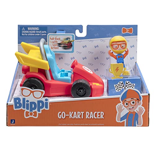 Blippi Go-Kart Racer Pull Back Vehicle - Features Racer Figure - Toys for Kids and Preschoolers Blippi Go-Kart Racer Pull Back Vehicle - Features Racer Figure - Toys for Kids and Preschoolers