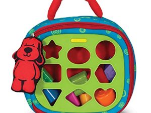 Melissa & Doug K's Kids Take-Along Shape Sorter Baby Toy With 2-Sided Activity Bag and 9 Textured Shape Blocks - Sensory Toys