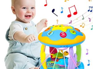 Aboosam Baby Toys 6 to 12 Months - Musical Learning Infant Toys 12-18 Months - Babies Ocean Rotating Light Up Toys for Toddlers 1 2 3+ Years Old Boys Girls Baby Gifts