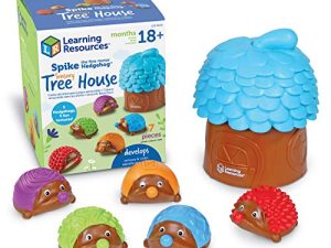 Learning Resources Spike the Fine Motor Hedgehog Sensory Tree House - 7 Pieces