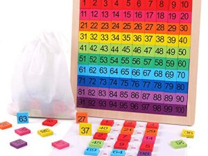 GEMEM Wooden Montessori Math Counting Hundred Board Toys