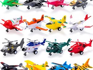 JOYIN 16 Pcs Pull Back Airplane Toys