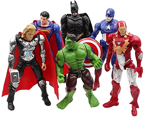 Ultimate Superhero Toy Set of 6 PSC – Best Heroes Action Figures - Batman Superman Hulk Thor Ultimate Superhero Toy Set of 6 PSC – Best Heroes Action Figures - Batman Superman Hulk Thor