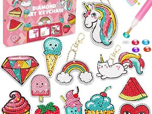 TOY Life Diamond Painting Kit For Kids with Keychains