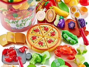 Shimirth 67Pc Pretend Play Food Sets for Kids Kitchen