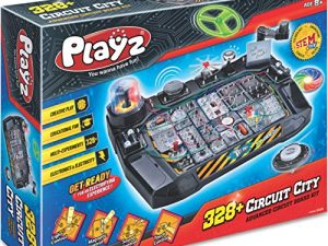 Playz Advanced Electronic Circuit Board Engineering Toy for Kids | 328+ Educational Experiments to Wire & Build Smart Connections Using Creative Knowledge of Electricity | Science Gift for Children