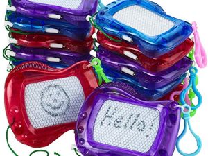 Mini Magnetic Drawing Board for Kids - (Pack of 12) Backpack Keychain Clip Drawing Boards