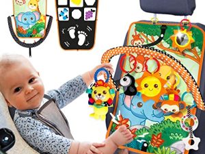 Innofans Baby Car Seat Infant Toys - Travel Activities Sensory Essential High Contrast Accessories Center for Portable Long Trips Thing for Babies Toddlers Kids Infants 3+ Years Old Age