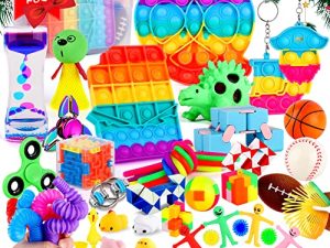 FiGoal 52 PCS Sensory Fidget Toys Set with Storage Box